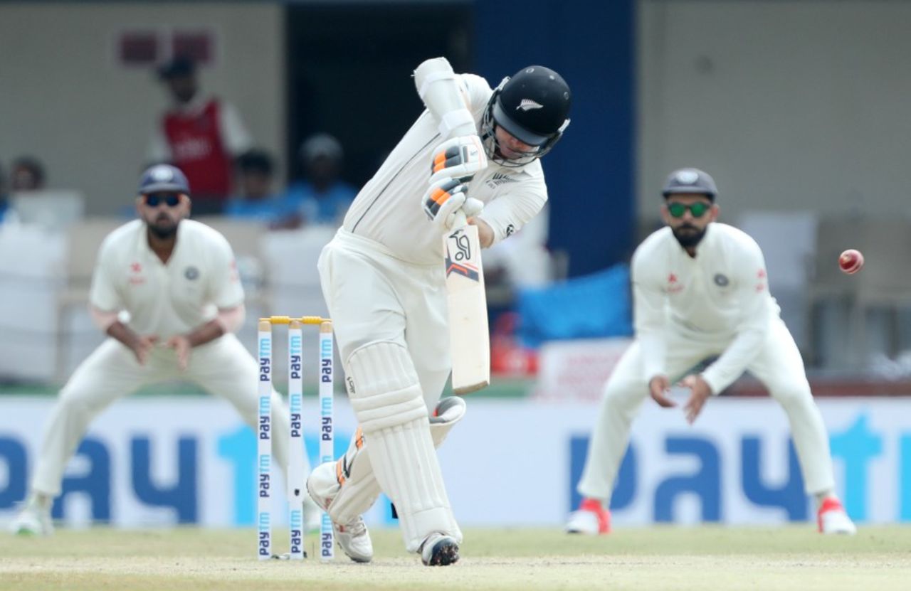 Tom Latham played around his front pad and was trapped in front, India v New Zealand, 3rd Test, Indore, 4th day, October 11, 2016