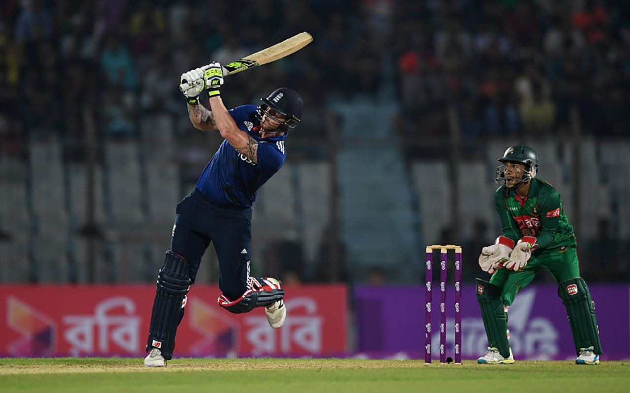Ben Stokes eased any tension towards the end, Bangladesh v England, 3rd ODI, Chittagong, October 12, 2016