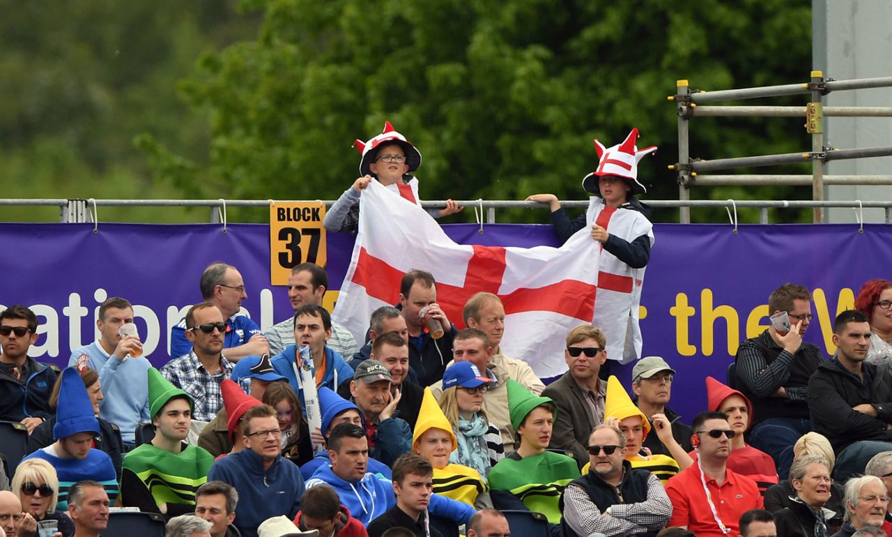 Young fans wave a flag, England v Sri Lanka, second Test, day three, Durham, May 29, 2016
