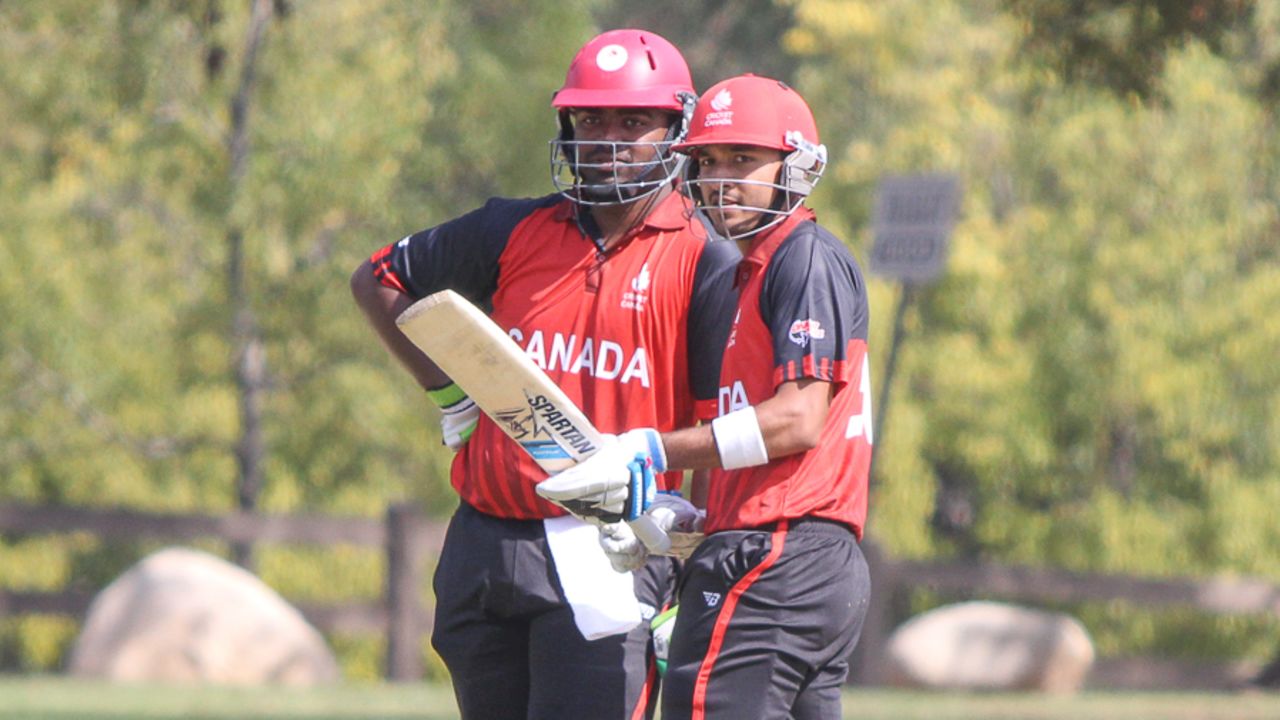 Srimantha Wijeratne and Nitish Kumar added 104 for the second wicket, USA v Canada, Auty Cup, Los Angeles, October 13, 2016