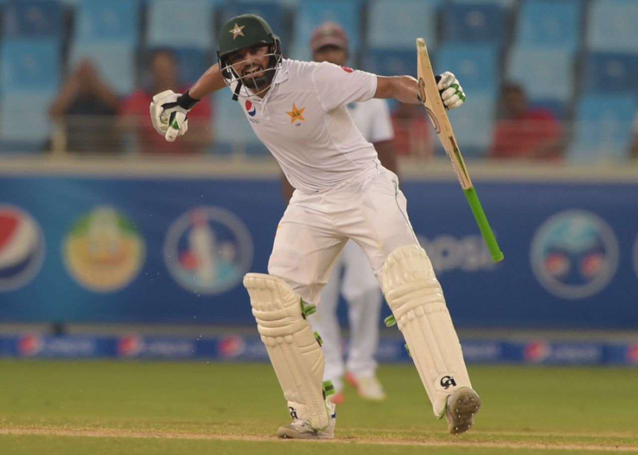 Azhar Ali is pumped after becoming Pakistan's fourth triple-centurion, Pakistan v West Indies, 1st Test, Dubai, 2nd day, October 14, 2016