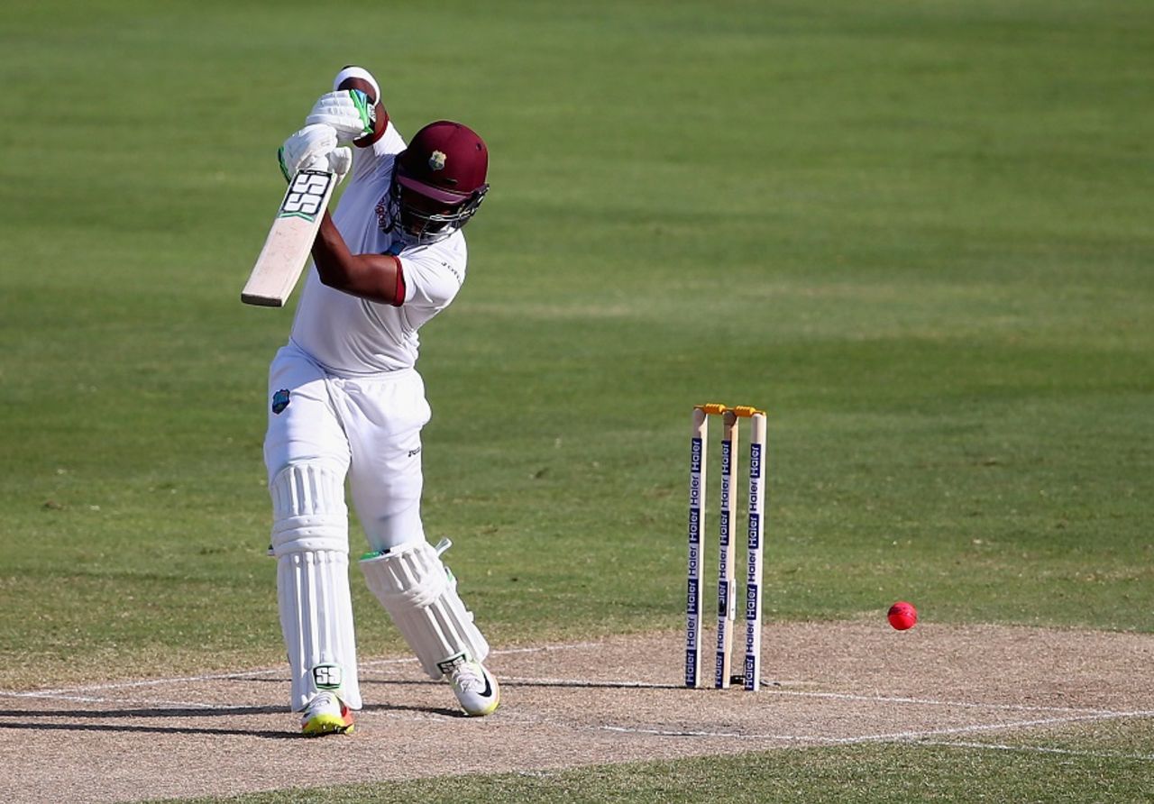 Darren Bravo nails an on-the-up cover drive, Pakistan v West Indies, 1st Test, Dubai, 3rd day, October 15, 2016