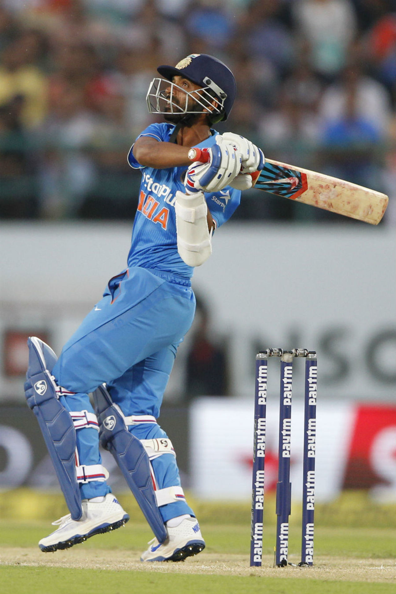 Ajinkya Rahane plays a hook shot, India v New Zealand, 1st ODI, Dharamsala, October 16, 2016