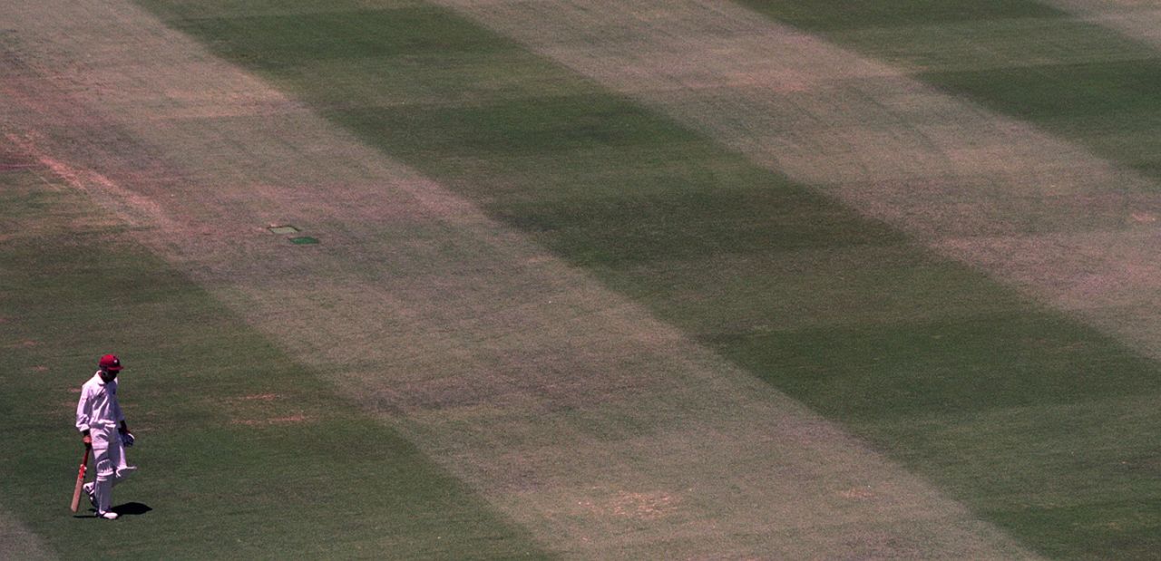 Jimmy Adams walks back after being dismissed for a duck, Australia v West Indies, 2nd Test, Perth, 1st Test, December 1, 2000