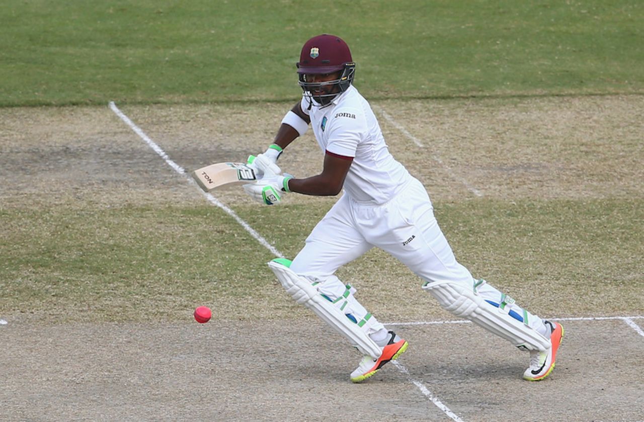 Darren Bravo guides the ball to the off side, Pakistan v West Indies, 1st Test, Dubai, 5th day, October 17, 2016