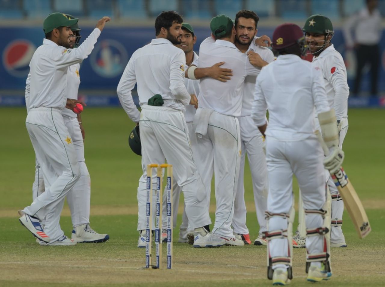 Debutant Mohammad Nawaz picked up two wickets in the second innings, Pakistan v West Indies, 1st Test, Dubai, 5th day, October 17, 2016