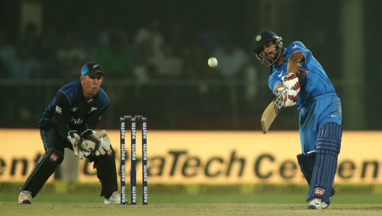 Kedar Jadhav top-scored for India with 41, India v New Zealand, 2nd ODI, Delhi, October 20, 2016