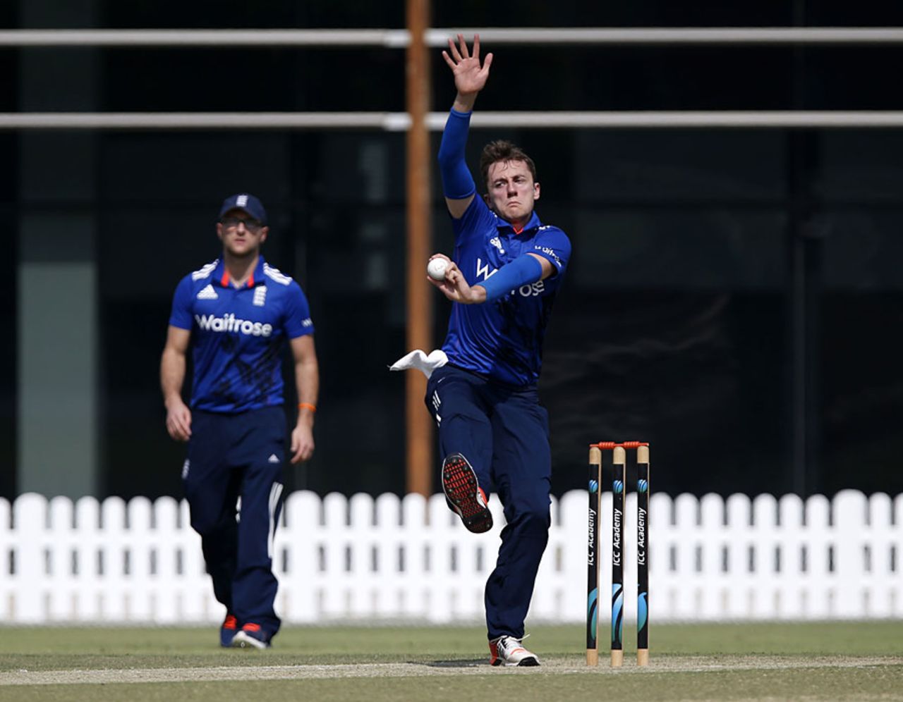 Josh Mead runs into bowl, Bangladesh Physical Disability v England Physical Disability, Invitational Tournament, Dubai, October 21, 2016