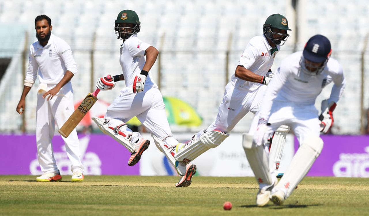Tamim Iqbal and Mahmudullah steadied the innings, Bangladesh v England, 1st Test, Chittagong, 2nd day, October 21, 2016
