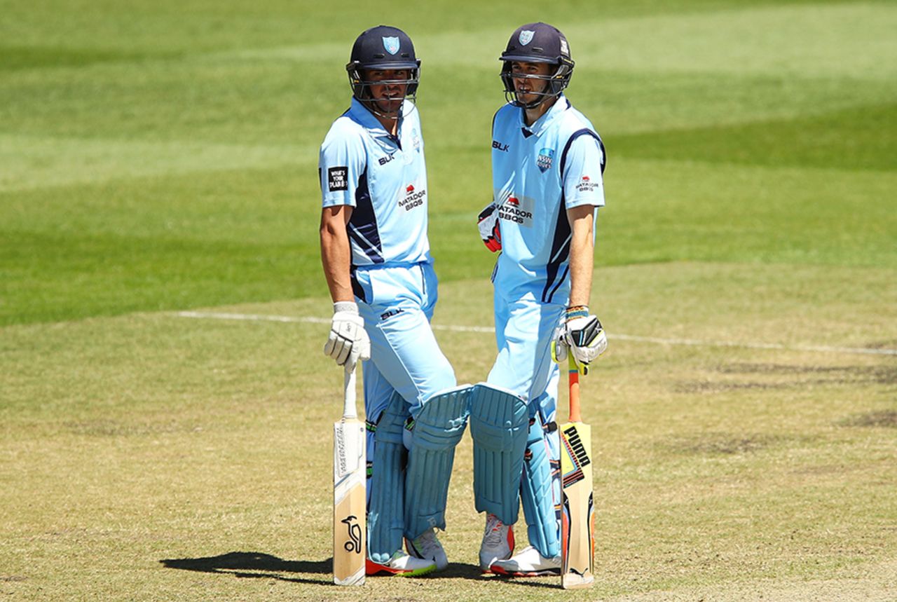 Moises Henriques and Kurtis Patterson steadied NSW after early wickets, New South Wales v Queensland, Matador Cup 2016-17, final, Sydney, October 23, 2016
