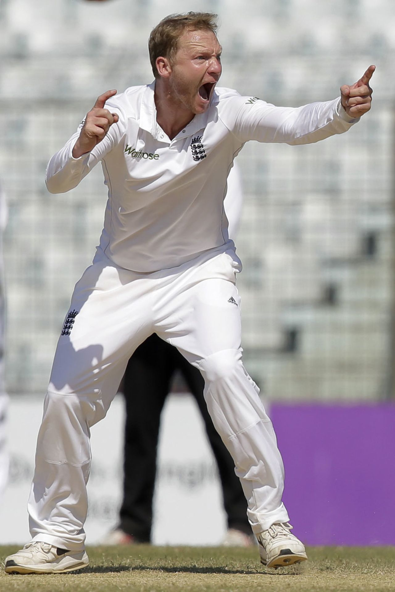 Gareth Batty claimed two lbws in quick succession - one after a successful review, Bangladesh v England, 1st Test, Chittagong, 4th day, October 23, 2016