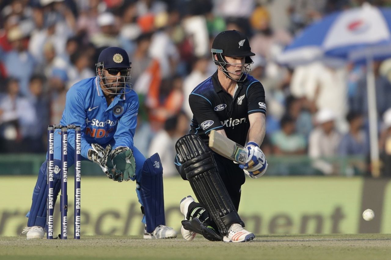 James Neesham led New Zealand's late recovery with a half-century, India v New Zealand, 3rd ODI, Mohali, October 23, 2016