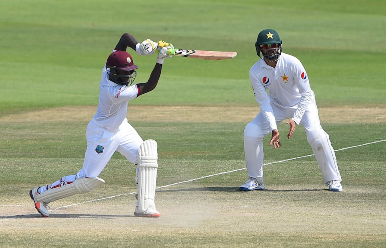 Jermaine Blackwood drives off the front foot, Pakistan v West Indies, 2nd Test, Abu Dhabi, 5th day, October 25, 2016