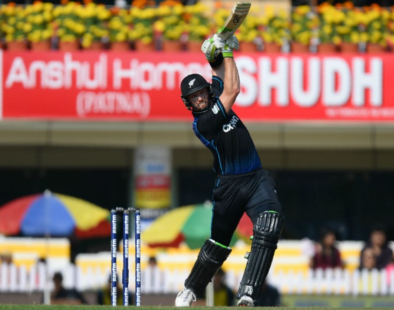 Martin Guptill made his second fifty of the tour, India v New Zealand, 4th ODI, Ranchi, October 26, 2016