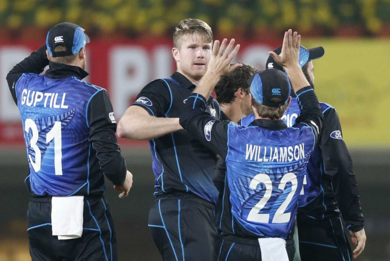 James Neesham picked up wickets in successive overs, India v New Zealand, 4th ODI, Ranchi, October 26, 2016