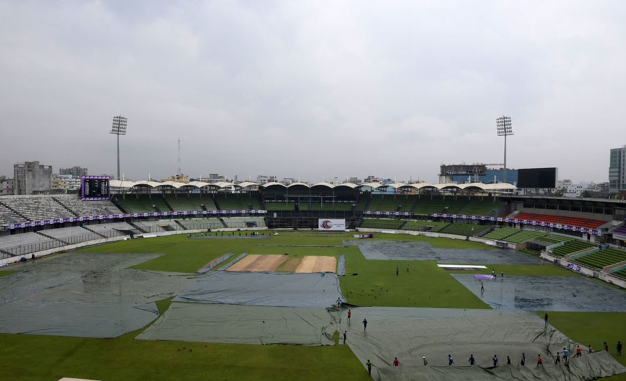 There was heavy rainfall in Dhaka the day before the second Test, 27 October, 2016, Mirpur
