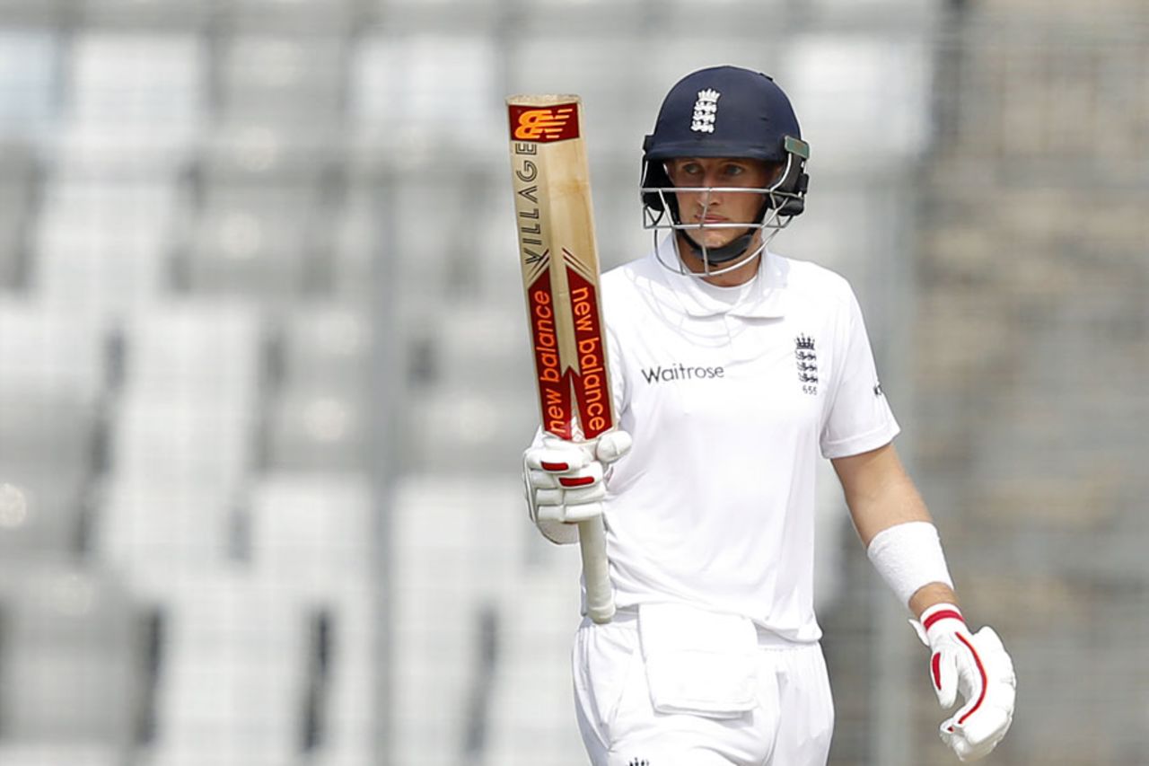 Joe Root reached an excellent half-century in tough conditions, Bangladesh v England, 2nd Test, Mirpur, 2nd day, October 29, 2016