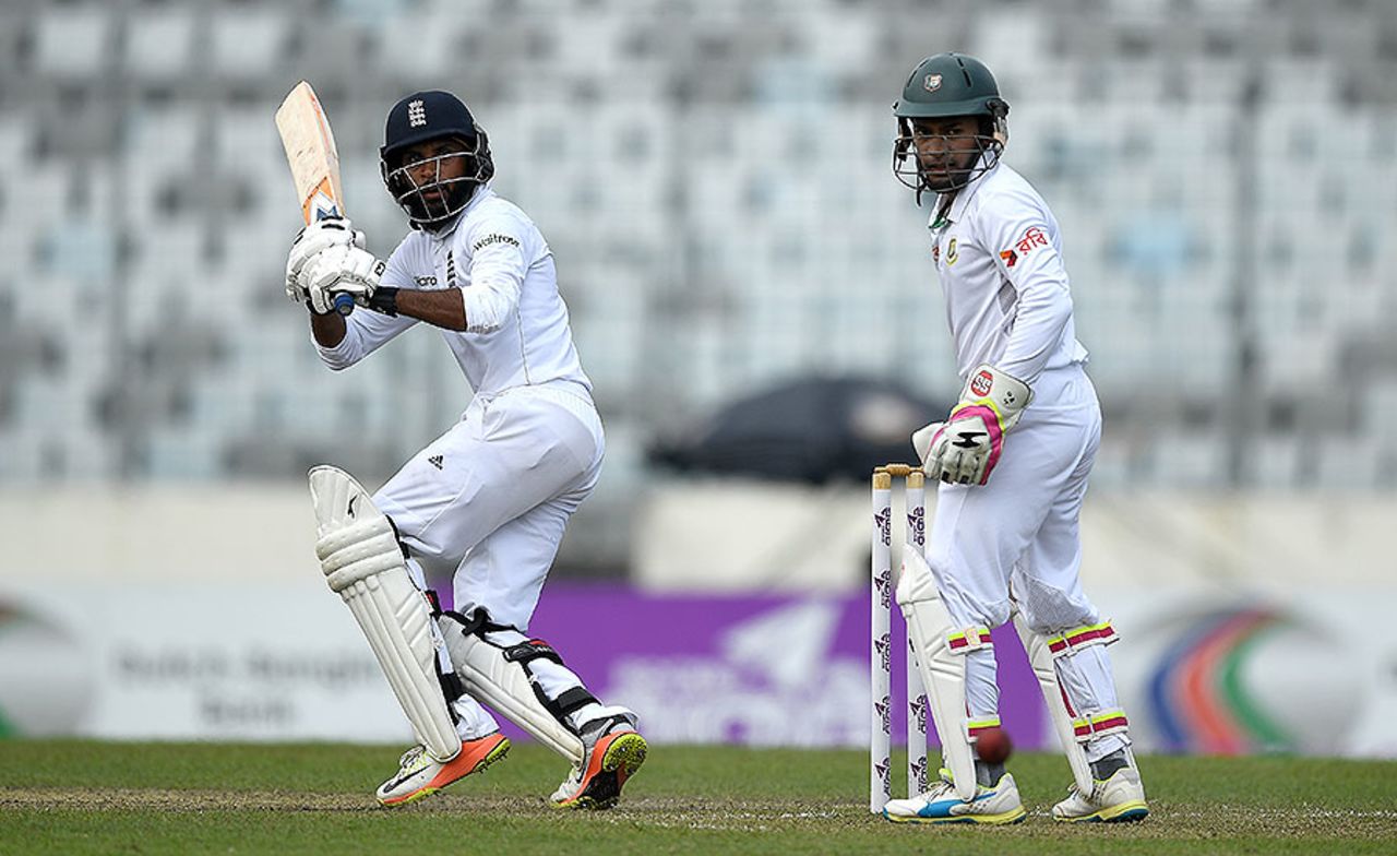 Adil Rashid rescued England from a pre-lunch scoreline of 144 for 8, Bangladesh v England, 2nd Test, Mirpur, 2nd day, October 29, 2016