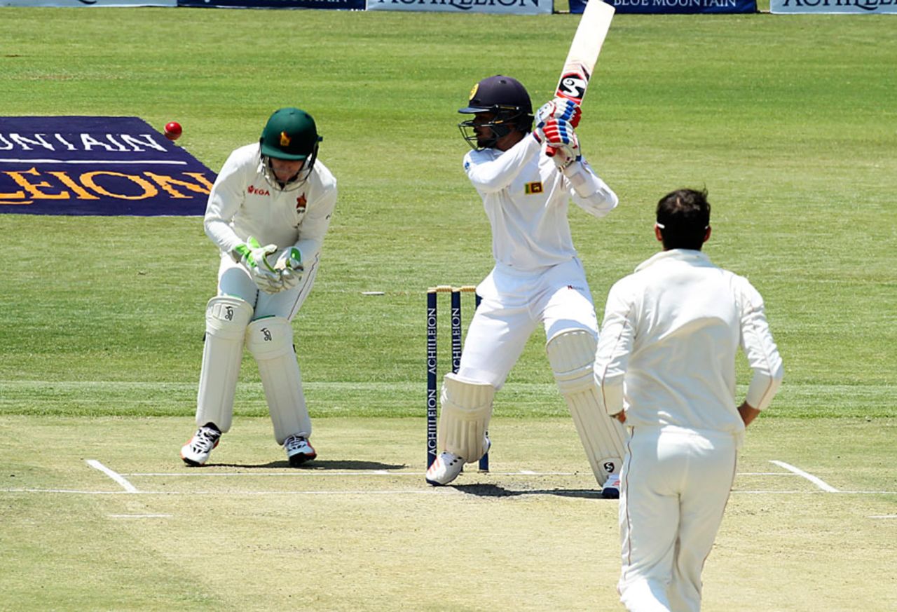 Dhananjaya de Silva cuts, Zimbabwe v Sri Lanka, 1st Test, Harare, 2nd day, October 30, 2016