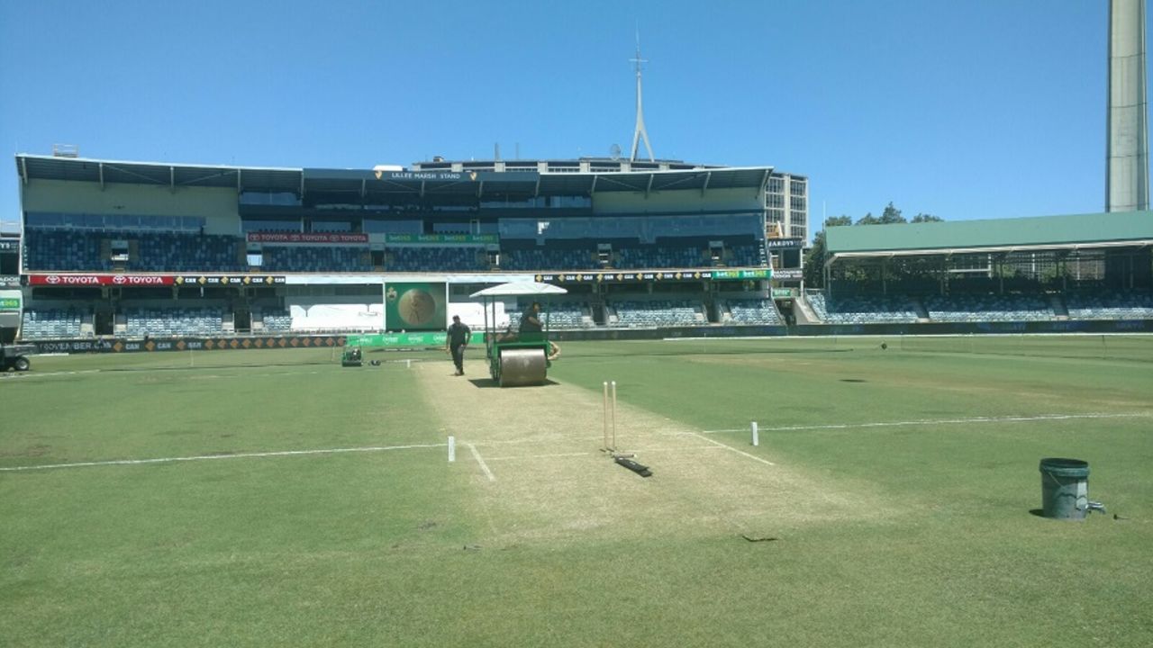 The WACA pitch on the eve of the match, Australia v South Africa, 1st Test, Perth, November 2, 2016