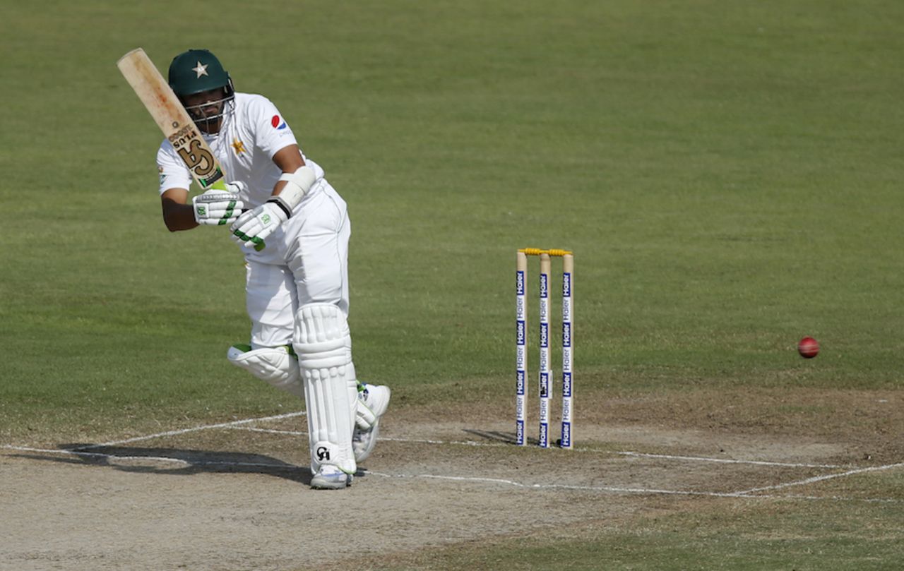 Azhar Ali flicks on his way to a half-century, Pakistan v West Indies, 3rd Test, Sharjah, 4th day, November 2, 2016