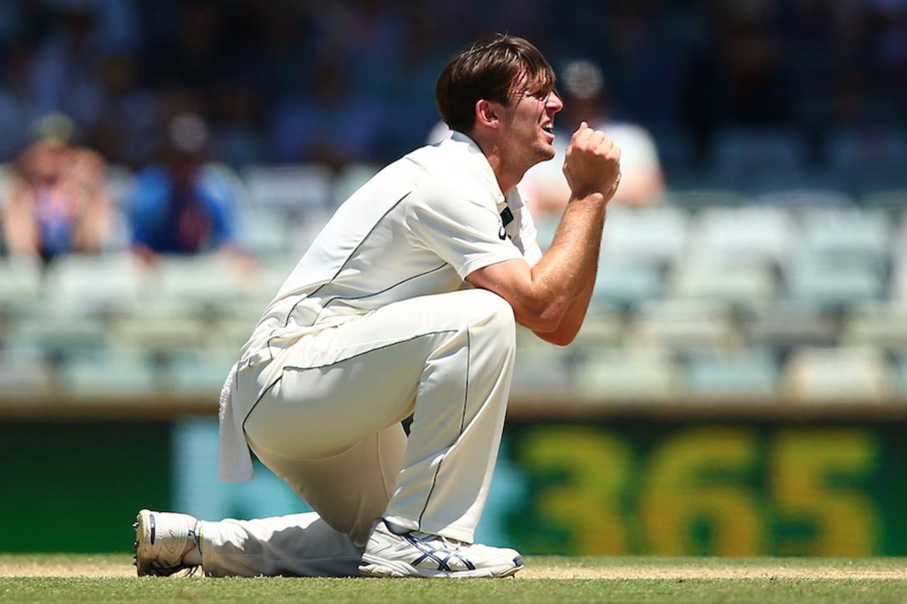 Mitchell Marsh appeals unsuccessfully for an lbw, Australia v South Africa, 1st Test, Perth, 3rd day, November 5, 2016