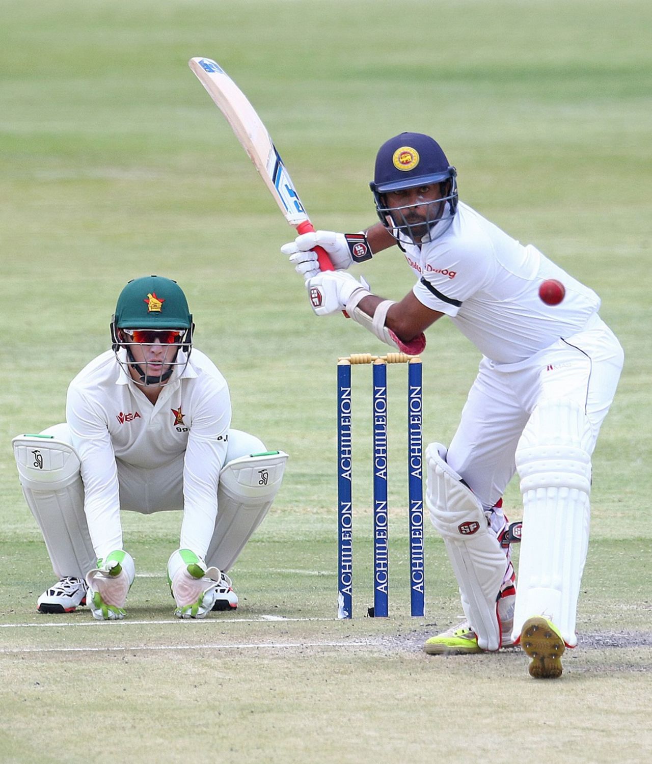 Dilruwan Perera prepares to heave one, Zimbabwe v Sri Lanka, 2nd Test, Harare, 2nd day, November 7, 2016