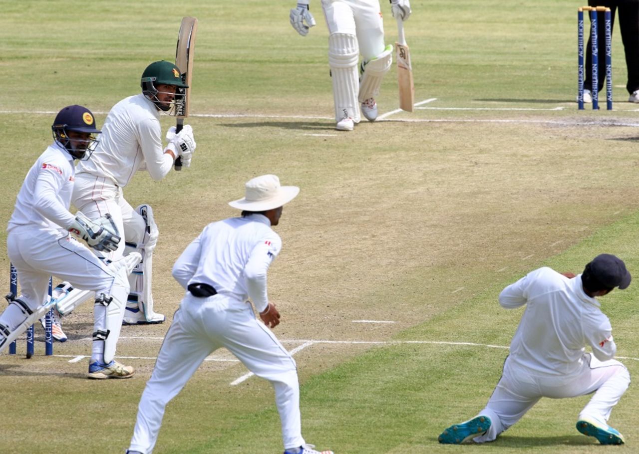 Graeme Cremer is caught by Dimuth Karunaratne at second slip, Zimbabwe v Sri Lanka, 2nd Test, Harare, 3rd day, November 8, 2016