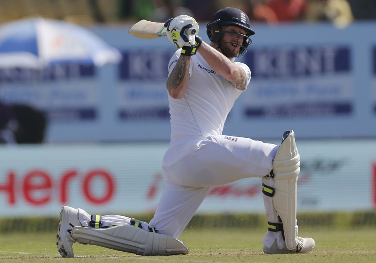 Ben Stokes struck his fourth Test century, India v England, 1st Test, Rajkot, 2nd day, November 10, 2016