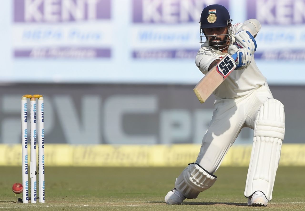 M Vijay creams one through the off side, India v England, 1st Test, Rajkot, 2nd day, November 10, 2016
