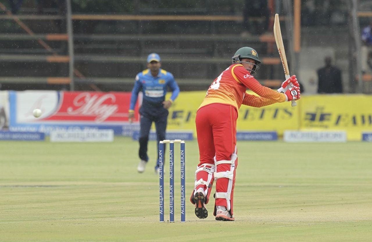 Sean Williams flicks one behind square, Zimbabwe v Sri Lanka, Zimbabwe tri-series 2016-17, Harare, November 14, 2016