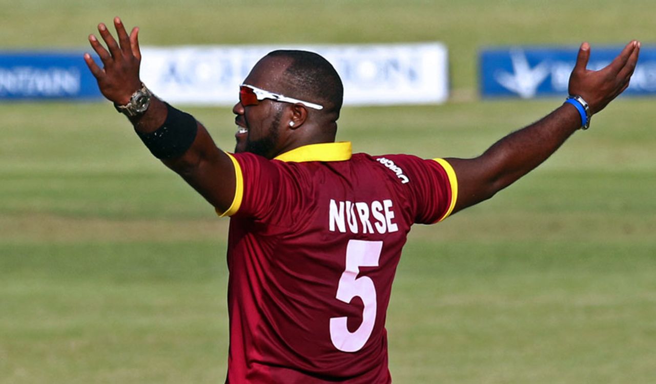 Ashley Nurse picked up three wickets on ODI debut, Sri Lanka v West Indies, Zimbabwe tri-series, Harare, November 16, 2016