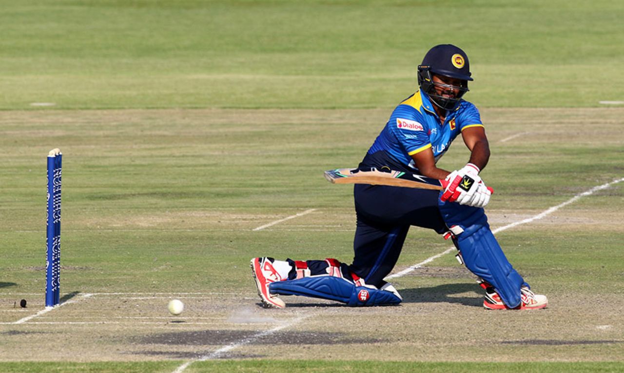 Sachith Pathirana sweeps, Sri Lanka v West Indies, Zimbabwe tri-series, Harare, November 16, 2016
