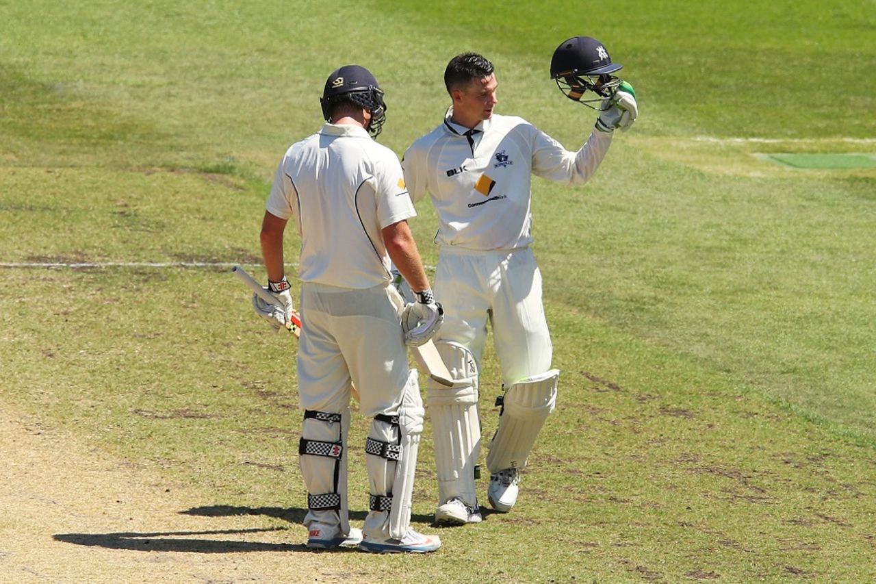Peter Handscomb celebrates his double-century, New South Wales v Victoria, Sheffield Shield, Sydney, 2nd day, November 18, 2016