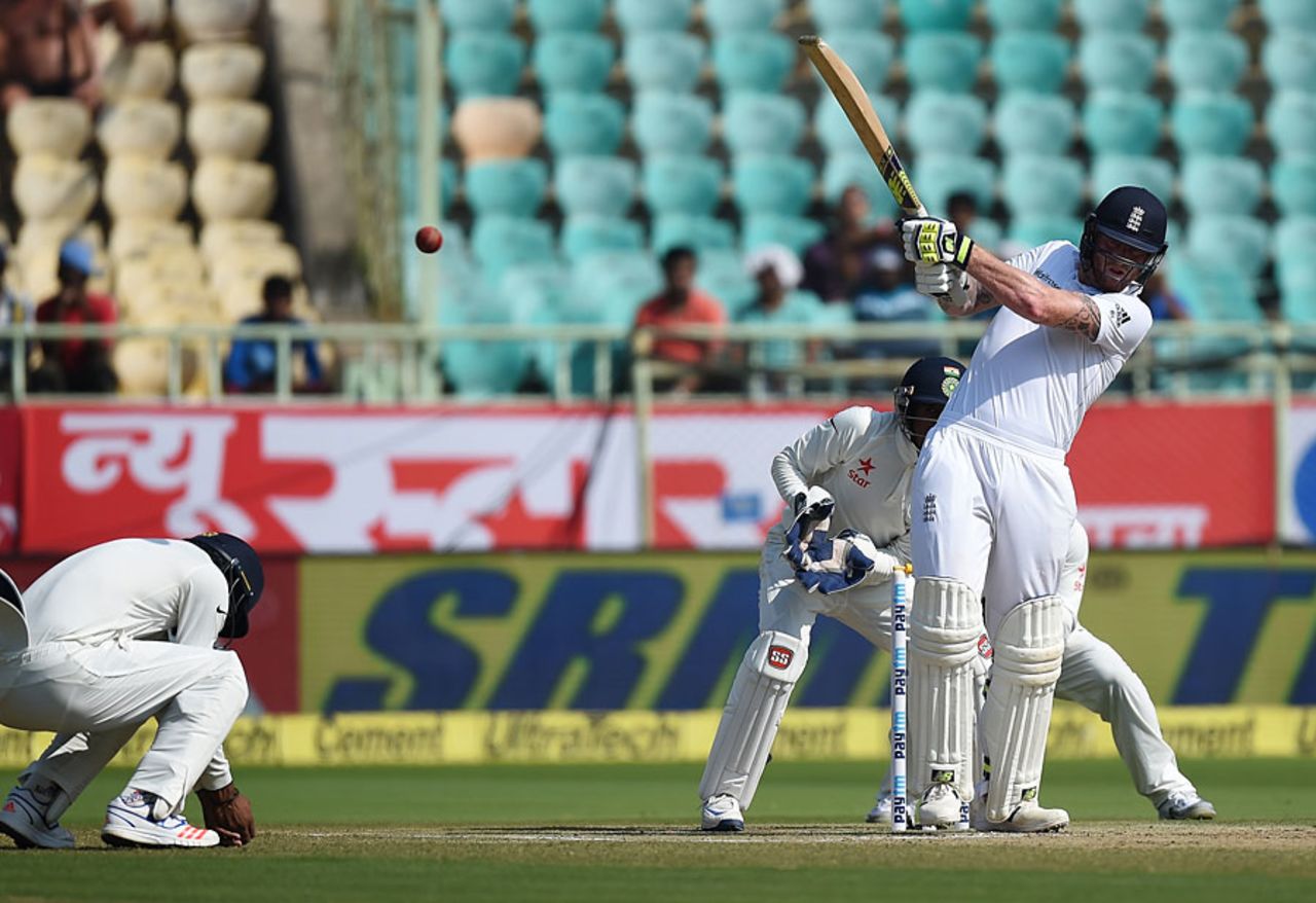 Ben Stokes plays a pull, India v England, 2nd Test, Visakhapatnam, 3rd day, November 19, 2016