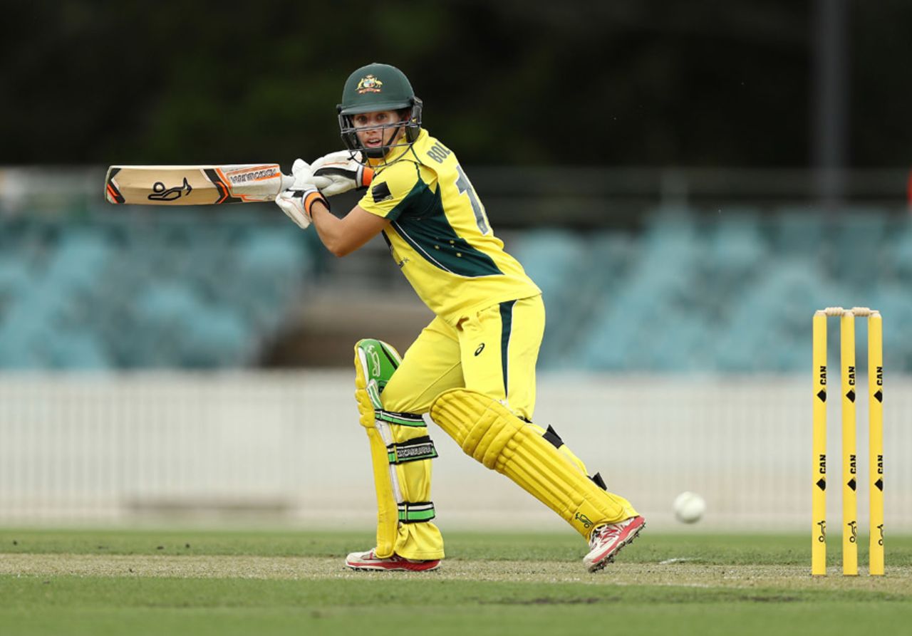 Nicole Bolton guides it down to third man, Australia v South Africa, 1st women's ODI, Canberra, November 18, 2016