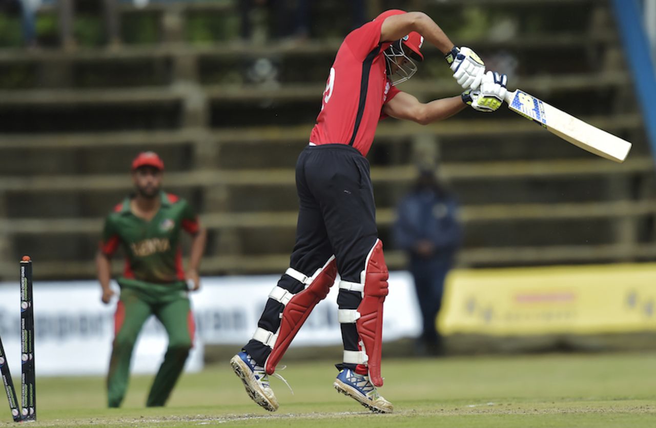 Anshuman Rath lasted only six balls, Kenya v Hong Kong, ICC WCL Championship, Nairobi, November 20, 2016