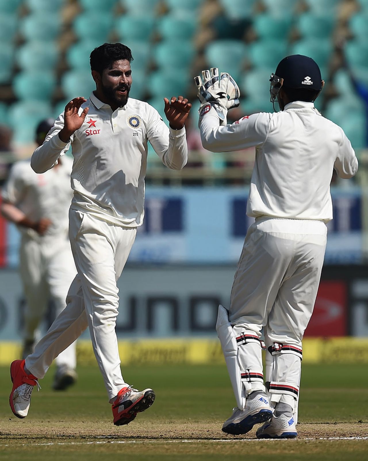 Ravi Jadeja removed Moeen Ali with one that spun and bounced, India v England, 2nd Test, Visakhapatnam, 5th day, November 21, 2016