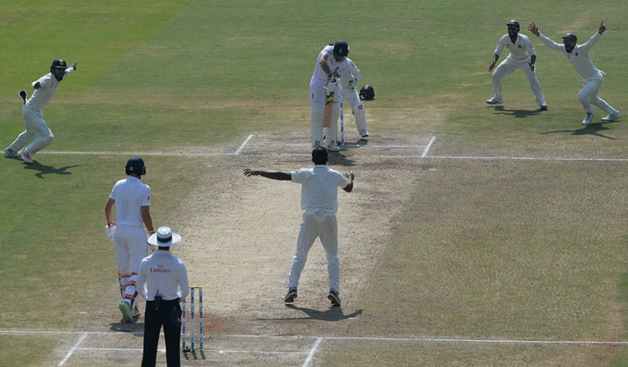Jayant Yadav clipped Ben Stokes' off stump with a beauty, India v England, 2nd Test, Visakhapatnam, 5th day, November 21, 2016