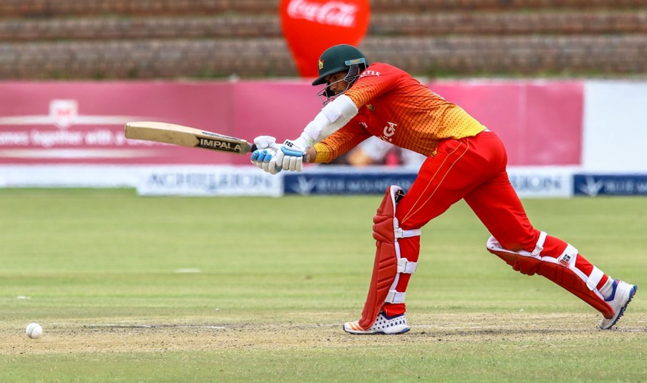 Graeme Cremer clips to the leg side, Zimbabwe v Sri Lanka, tri-series final, Bulawayo, November 27, 2016