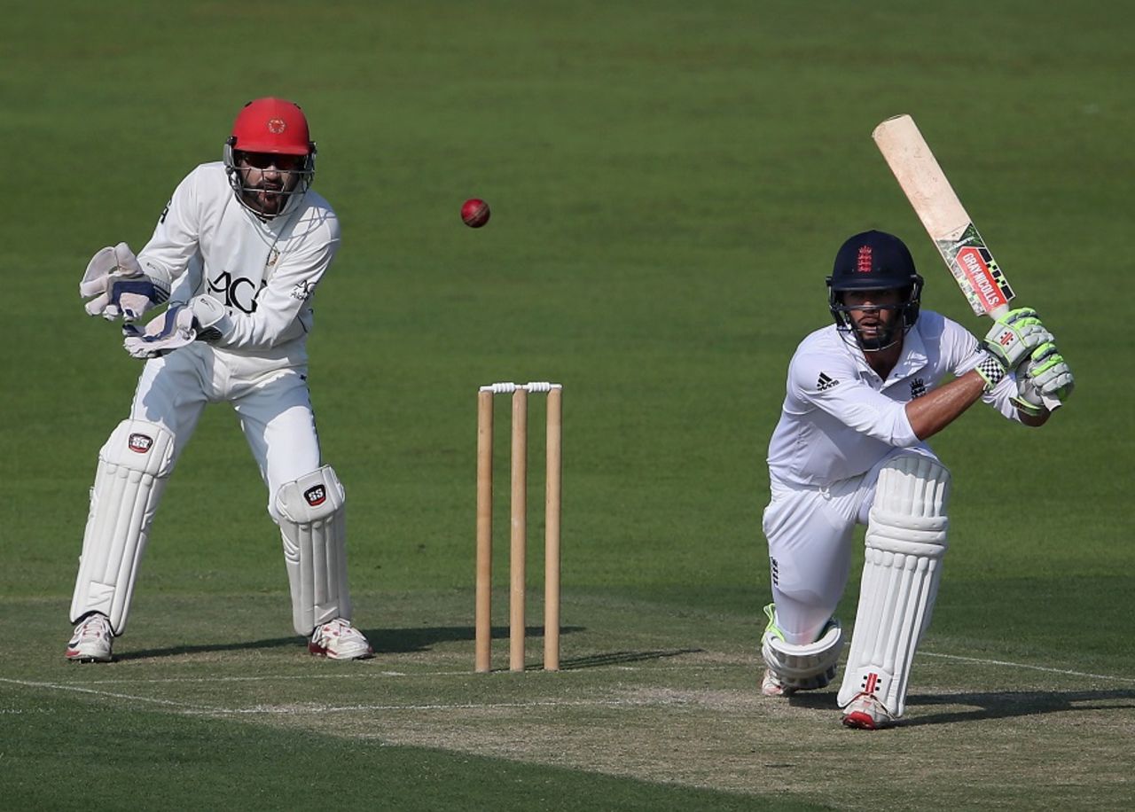Ben Foakes plays a shot en route to 70, Afghanistan v England Lions, 4 day match, Abu Dhabi, day 1, December 7, 2016