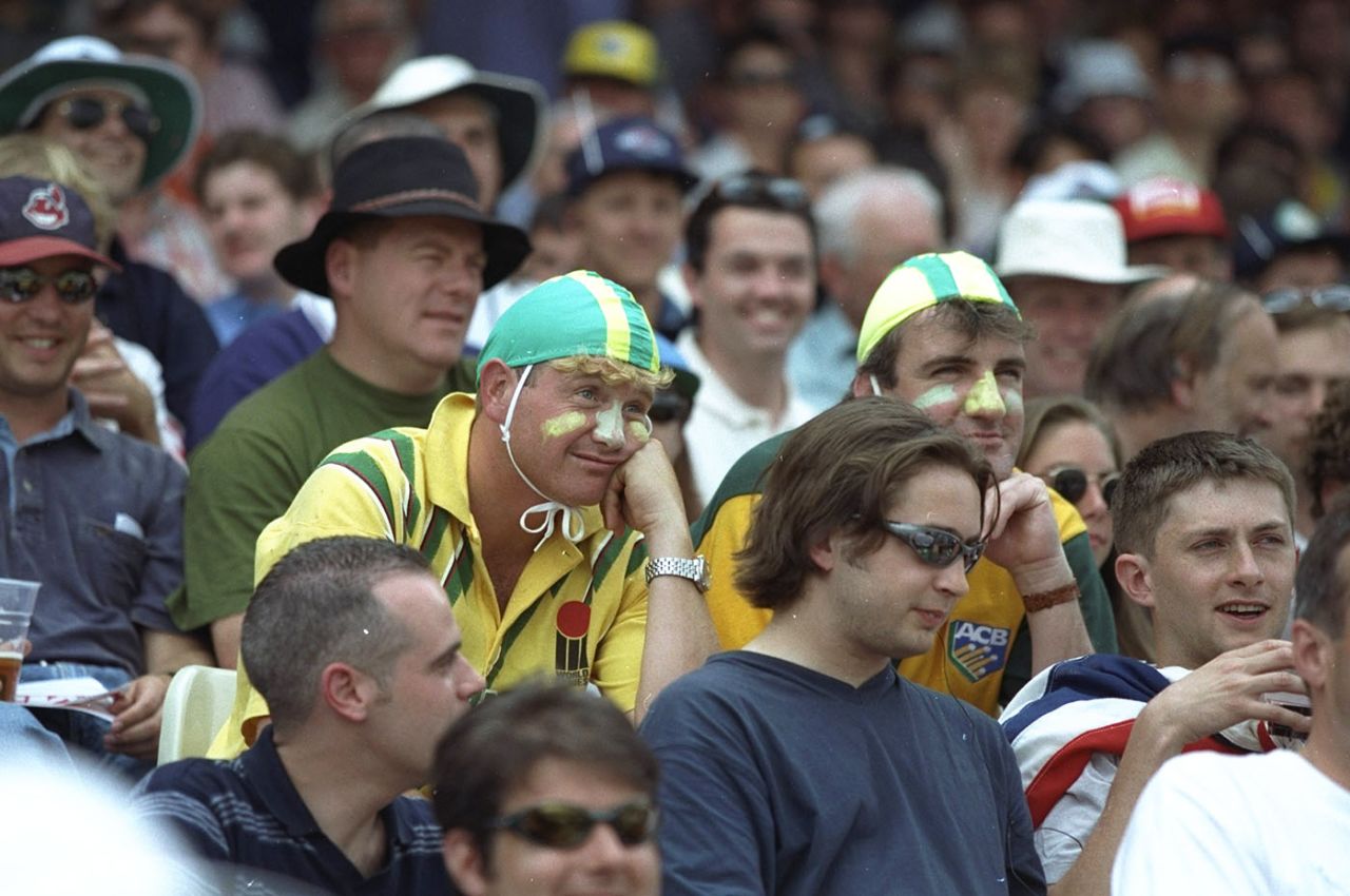 Australian fans in the crowd, England v Australia, first Test, day one, Edgbaston, June 5, 1997