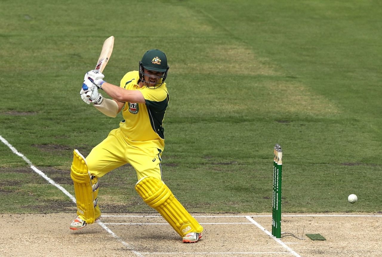 Travis Head plays a cut, Australia v New Zealand, 3rd ODI, Melbourne, December 9, 2016