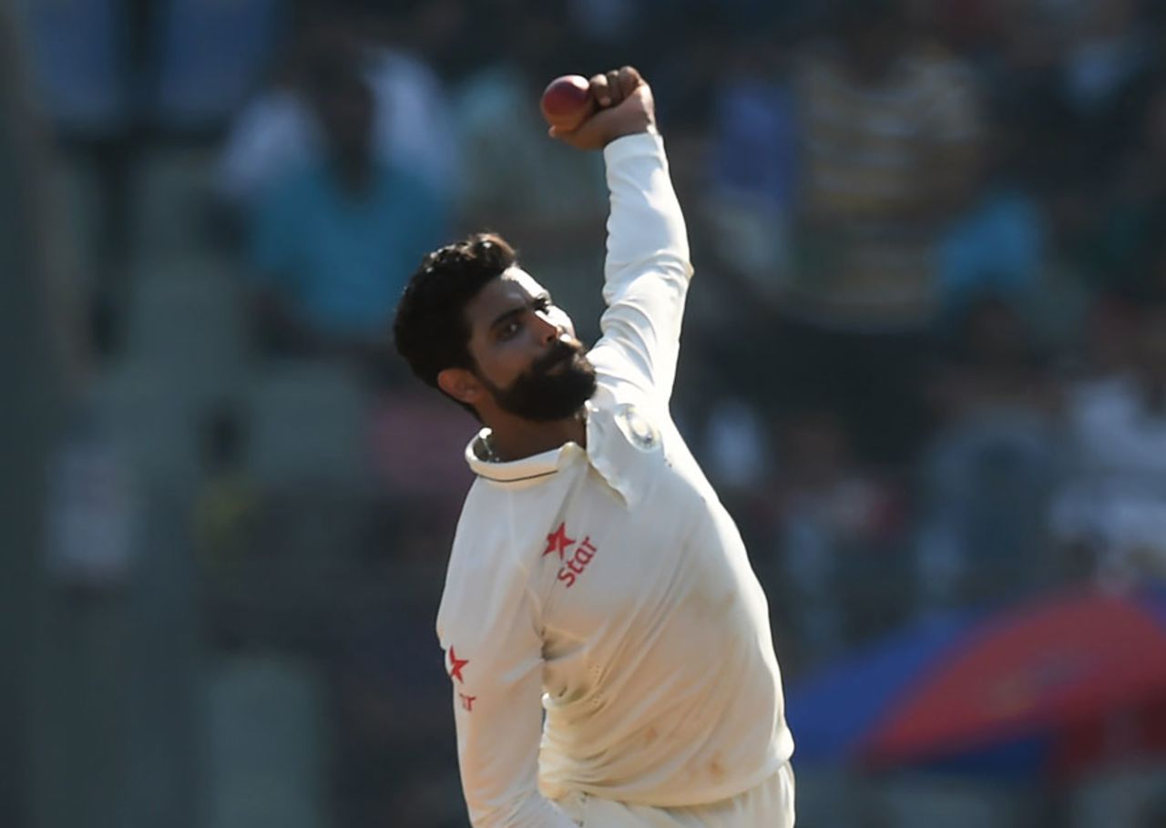 Ravindra Jadeja picked up his 100th Test wicket when he removed Alastair Cook, India v England, 4th Test, Mumbai, 4th day, December 11, 2016