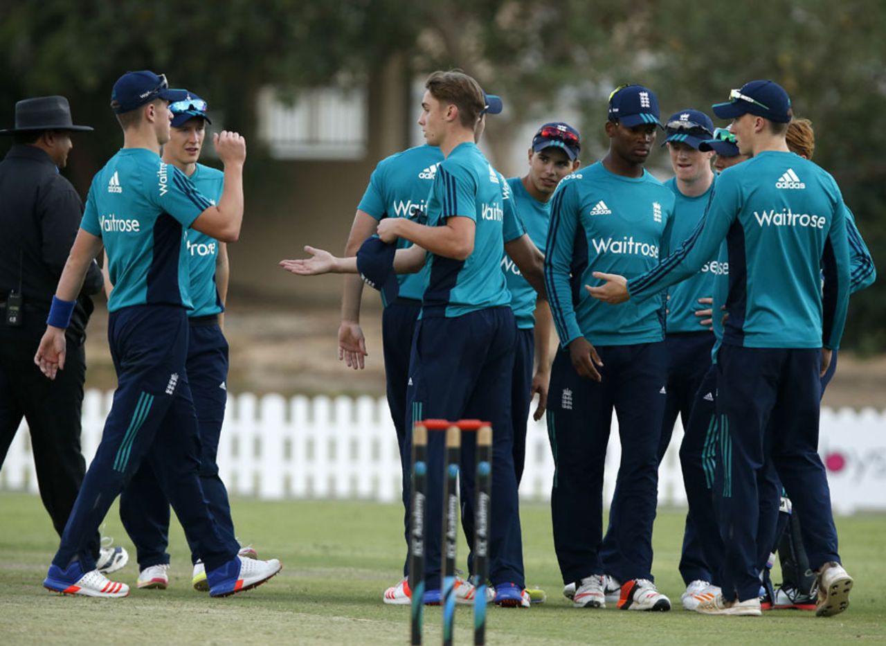Will Jacks celebrates a wicket, UAE XI v England Young Lions, Dubai, December 11, 2016