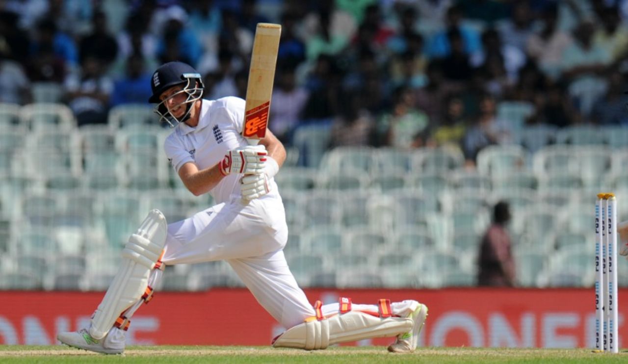 Joe Root used the sweep shot productively, India v England, 5th Test, Chennai, 1st day, December 16, 2016