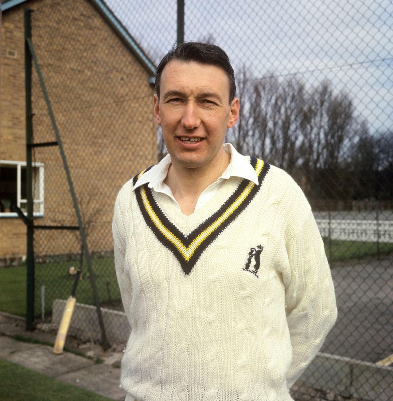 Tom Cartwright at Edgbaston at the start of the county season, April 4, 1969