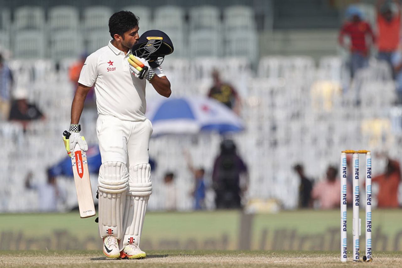 Karun Nair's innings was the highest maiden century for India, India v England, 5th Test, Chennai, 3rd day, December 18, 2016