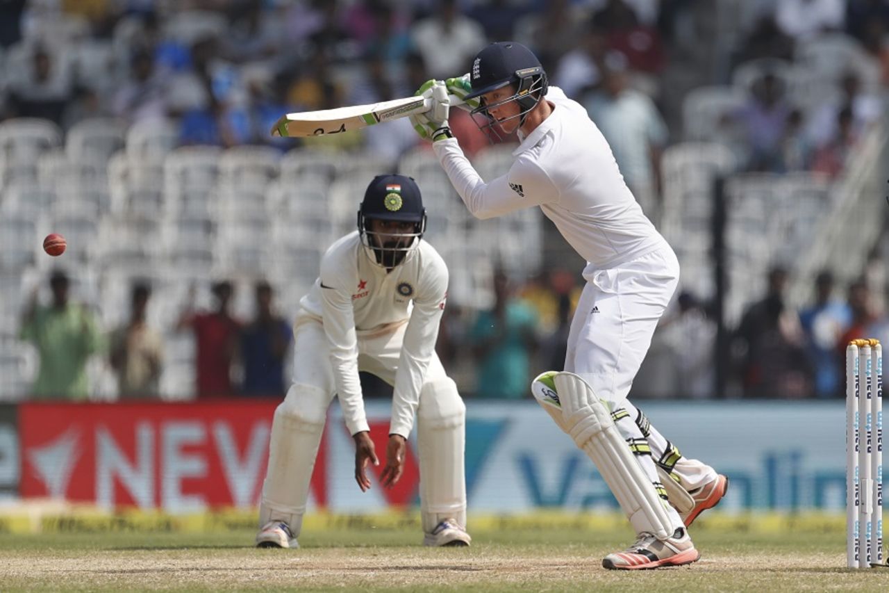 Keaton Jennings scored 54 in his fourth Test innings, India v England, 5th Test, Chennai, 5th day, December 20, 2016