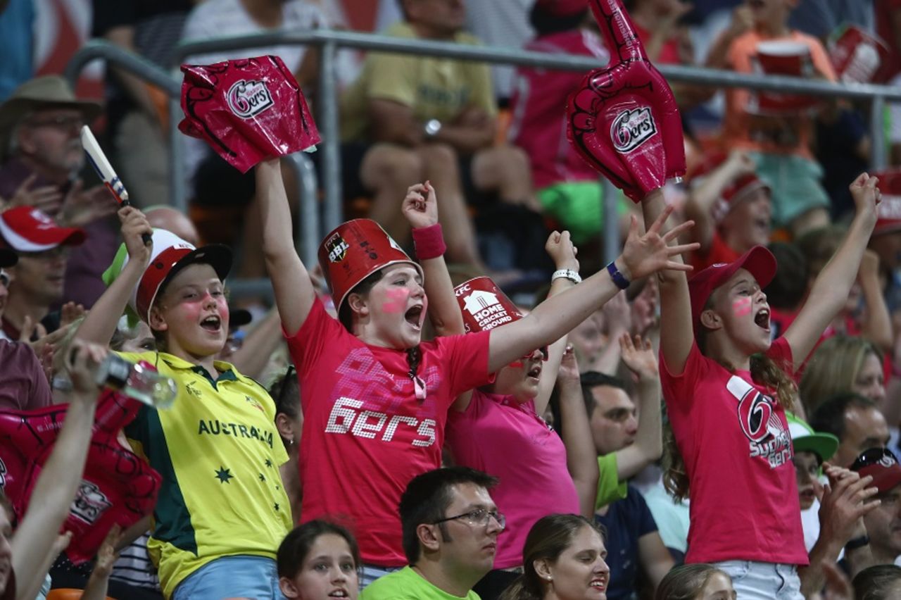 The Sydney Showground stadium was full of support for both local teams, Sydney Thunder v Sydney Sixers, Big Bash League, Sydney, December 20, 2016